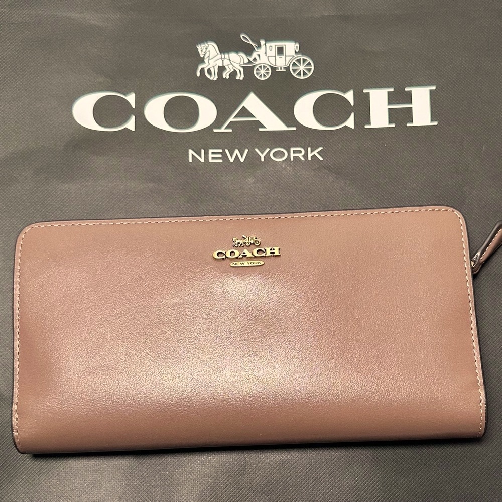 Brown Coach Skinny Wallet